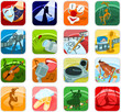 Set of a culture and entertainment icons
