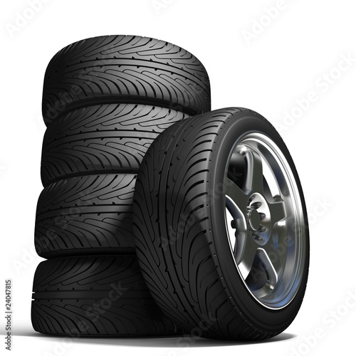Illustration: Wheels for the sports car.. Wheels for the sports car..