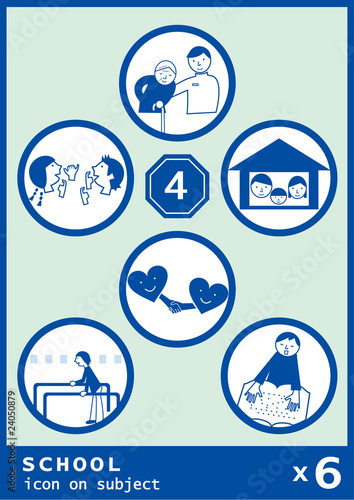 Vektor: School subject icon 4 School subject icon 4