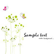 Springtime colorful butterfly floral greeting card Springtime colorful butterfly floral greeting card