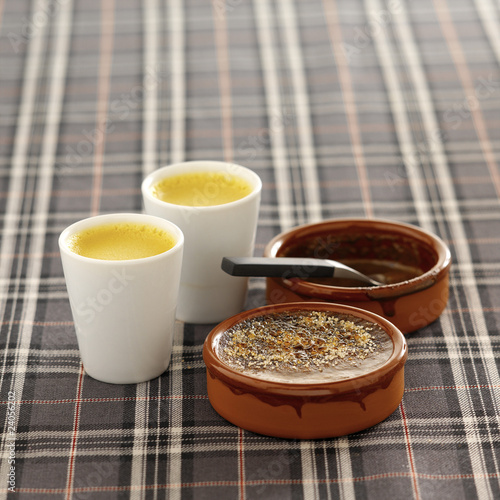 Photo: coffee cream dessert caramelized with brown sugar,whisky custard cream coffee cream dessert caramelized with brown sugar,whisky custard cream