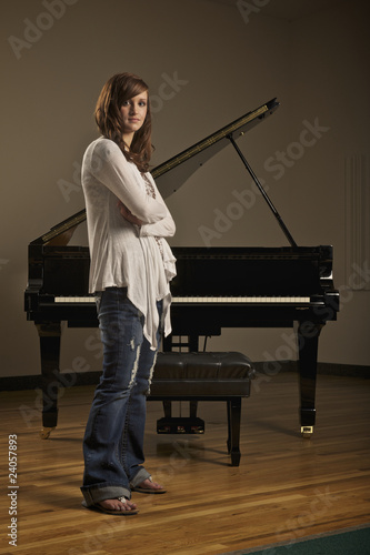 Photo: Girl with Piano Girl with Piano