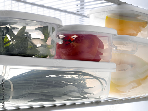 Photo: tupperwares full of fresh products in the refrigerator tupperwares full of fresh products in the refrigerator
