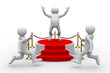 podium on white background. Isolated 3D image