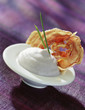 Foto: purple potato mosse with grillrd pancetta purple potato mosse with grillrd pancetta