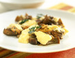 creamy eggs with mushrooms