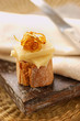 salers and cantal cheese with green tomato jam 