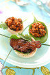 soya caramelized salmon with button mushrooms 