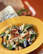 spinach and mushroom salad with creamy dressing