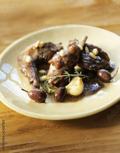 Photo: rabbit baranccini with olives rabbit baranccini with olives