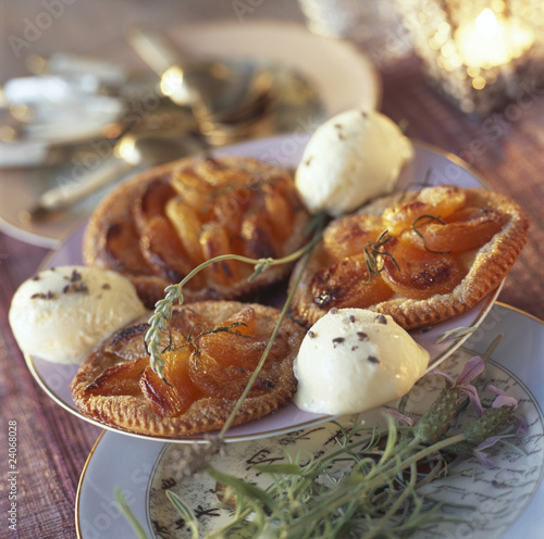 Photo: dried apricot puff pastry tartlets with lavanda ice cream dried apricot puff pastry tartlets with lavanda ice cream