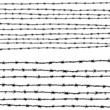 Barbed wire horizontally