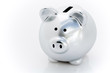 Cochon tirelire argent