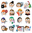 Funny people faces 3D