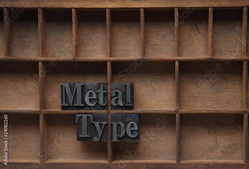 Photo: metal type in a wood case metal type in a wood case