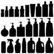 Bathroom Bottles Silhouette Vector