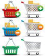 3d Shopping cart icons