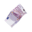 Billete de quinientos euros cayendo