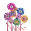 Background with retro flowers