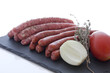 Saucisses et merguez sur ardoise