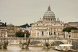 Basilica Sant Pietro and Ponte Vittorio Emanuele 2 ,Vatican, Rom