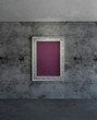 Silver frame on the wall