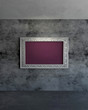 silver frame on the wall