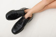 Corporate succession: child stepping into father's  shoes