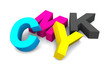 3D - CMYK Buchstaben - liegend
