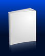 Blank white book with reflection