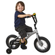 Cute boy riding bicycle