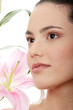 Spa woman with flower