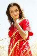 Young Attractive Beautiful Woman Enjoying the sun