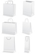 Vector: Vector illustration set of paper shopping or grocery bags. Vector illustration set of paper shopping or grocery bags.