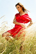 Young Attractive Beautiful Woman Enjoying the sun