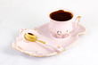 Coffee cup on white background