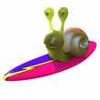 3d Snail surfs