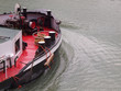 Bugwelle beim Binnenschiff