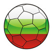 vector illustration of Bulgaria flag on soccer ball