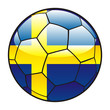 vector illustration of Sweden flag on soccer ball