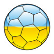 vector illustration of Ukraine flag on soccer ball