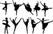 Ballet dancers silhouettes