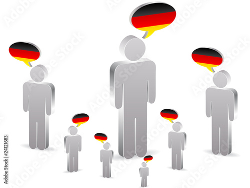 Vector: group of german people group of german people