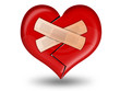 Heart with bandaid Heart with bandaid