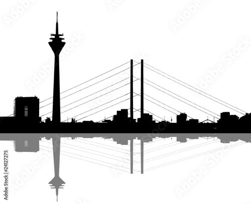 Illustration: Düsseldorf Silhuette Düsseldorf Silhuette