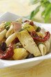 penne,yellow tomato and mortadella salad