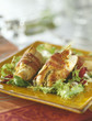 turkey breasts with pistou rolled in bacon