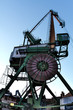 Dockside crane in Inner Habour of Karlsruhe, Germany Dockside crane in Inner Habour of Karlsruhe, Germany