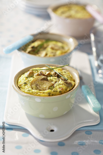 Photo: button mushroom flans button mushroom flans