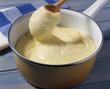 Photo: mixing togerther the tomme cheese and the mashed potatoes until obtaining a sticky paste mixing togerther the tomme cheese and the mashed potatoes until obtaining a sticky paste